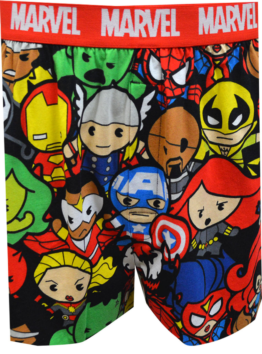 Marvel Comics Kawaii Avengers Superheroes Boxer Shorts –