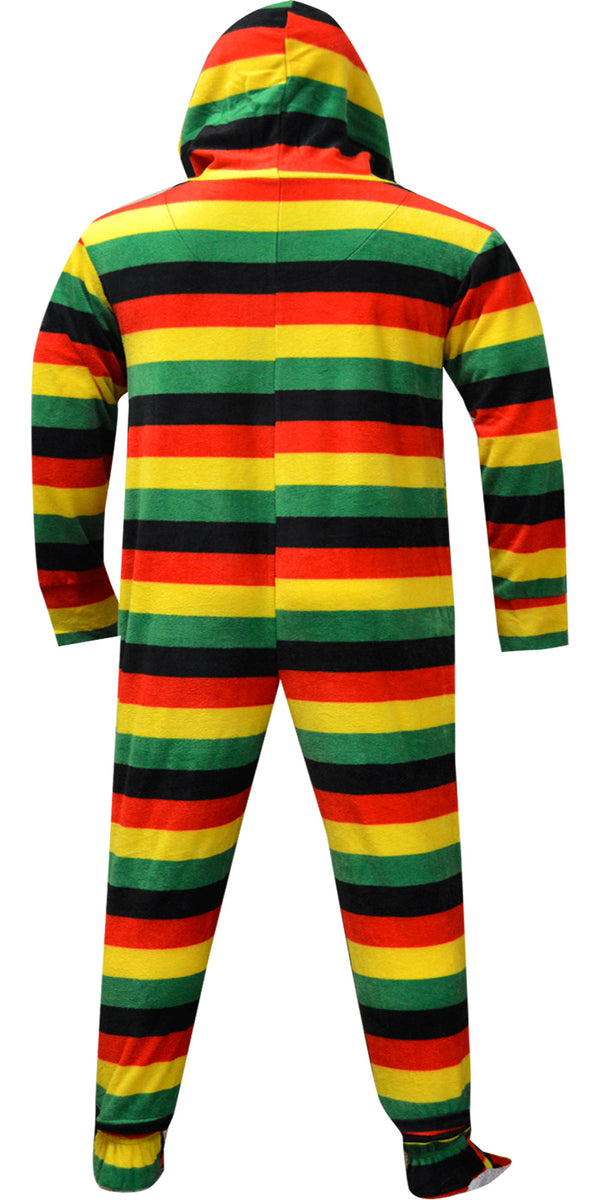 Retro Hooded Adult Onesie Pajamas