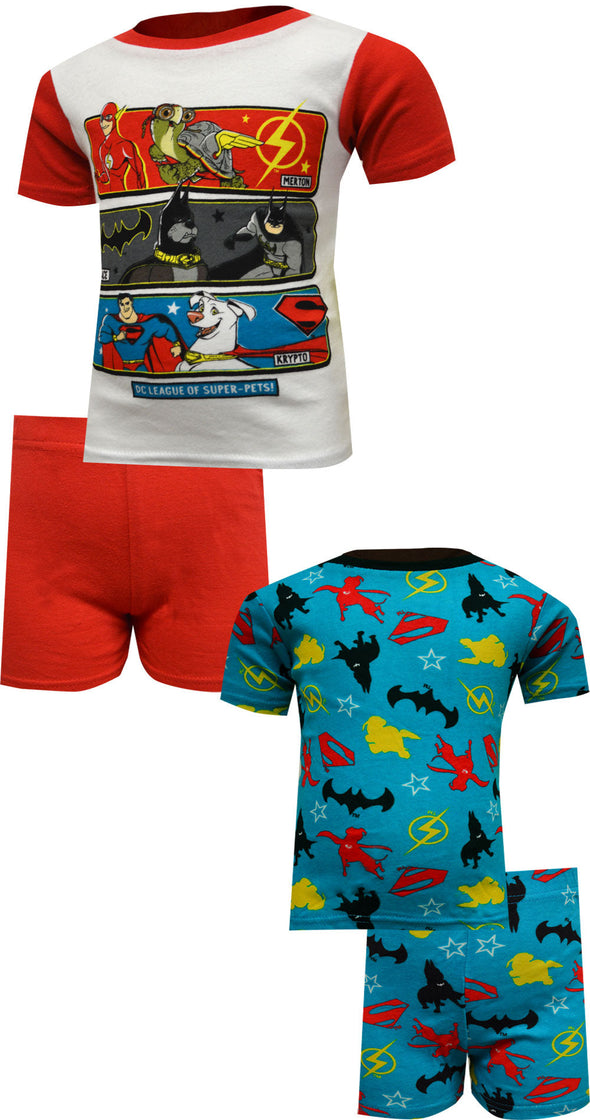 DC Comics League of Super Pets Cotton Toddler 4 Piece Pajamas