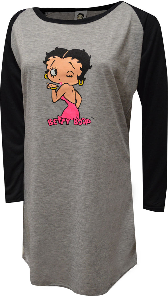 Betty Boop Winking Betty Plus Size Nightshirt