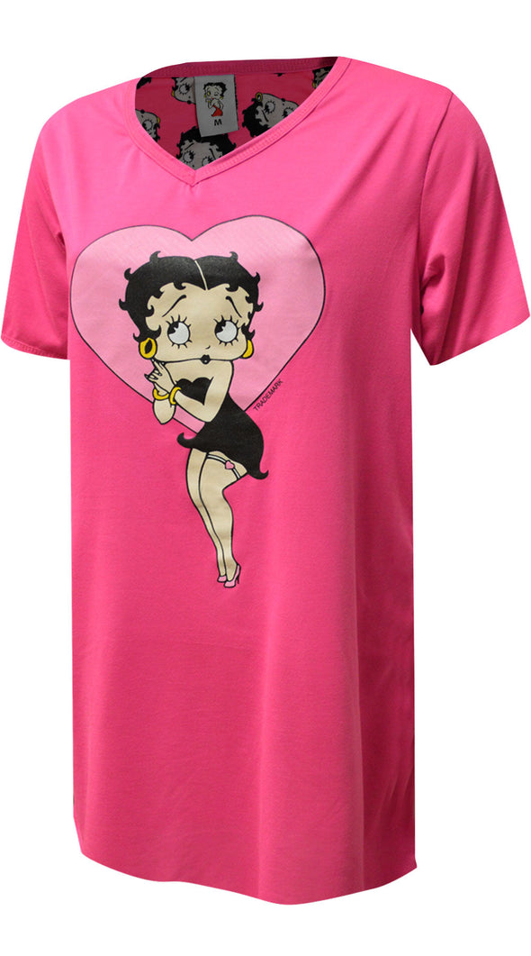 Betty Boop Love That Betty Fuchsia Plus Size Nightshirt