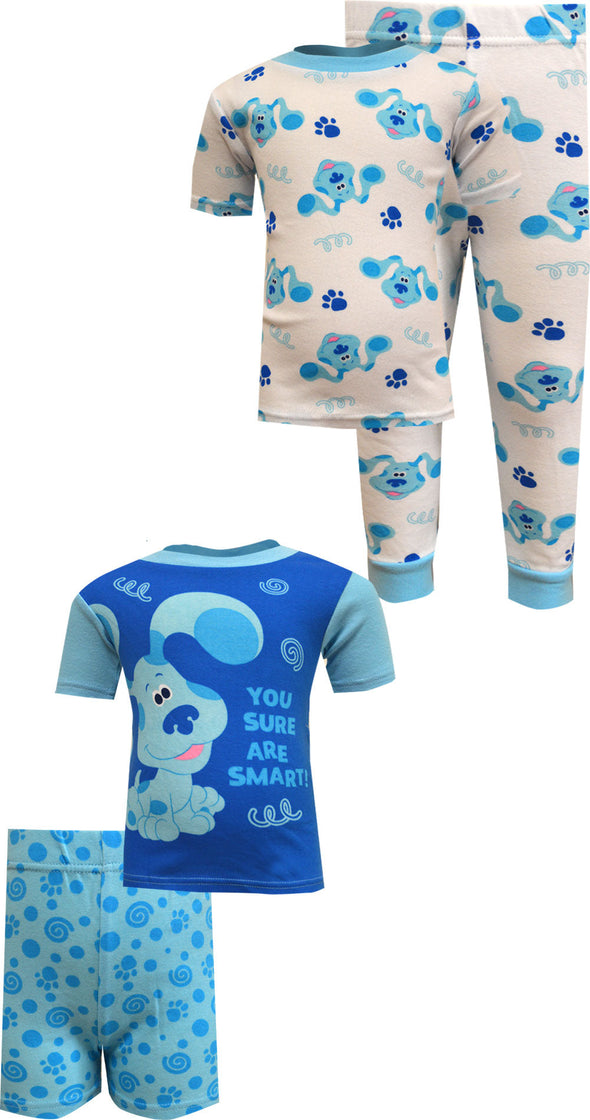 Blue's Clues You Sure Are Smart Cotton Toddler 4 Piece Pajamas