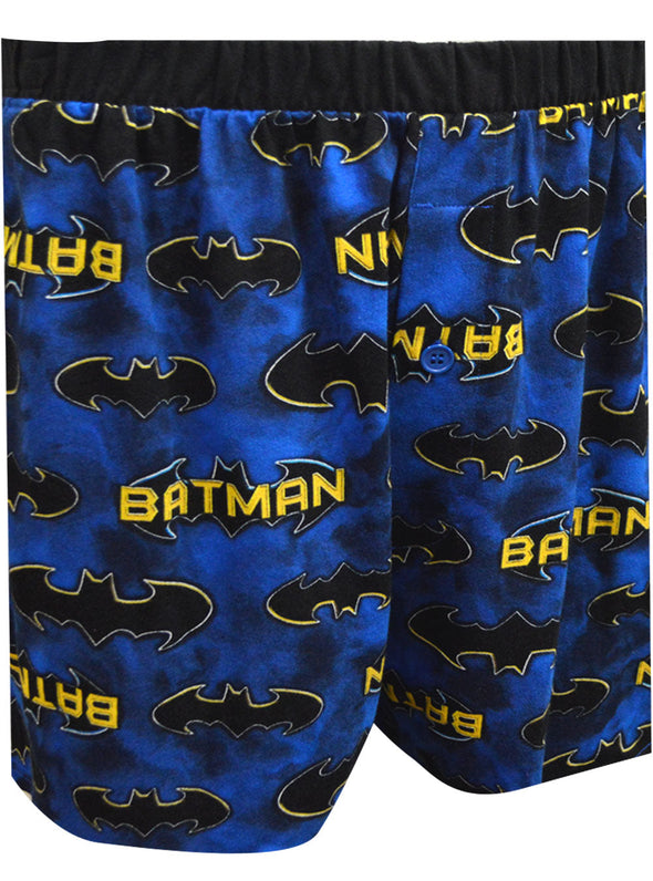 Batman Logo Blue Cotton Boxer Shorts