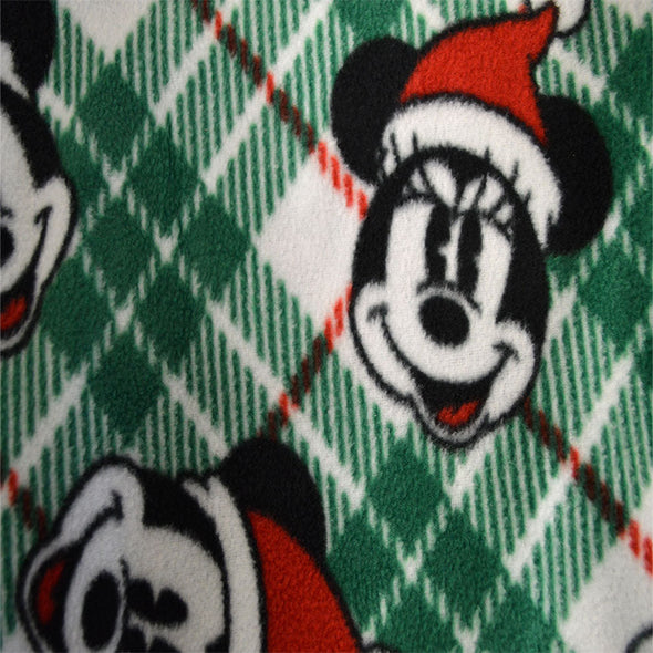 Mickey Mouse and Minnie Christmas Plaid Fleece Pajama
