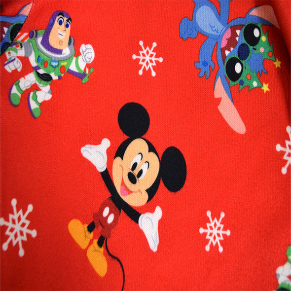 Disney Characters Christmas Red Holiday Pajama