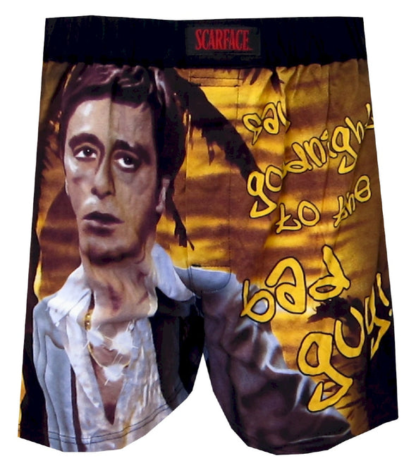 Scarface Movie Say Goodnight Bad Guy Boxers Size Small