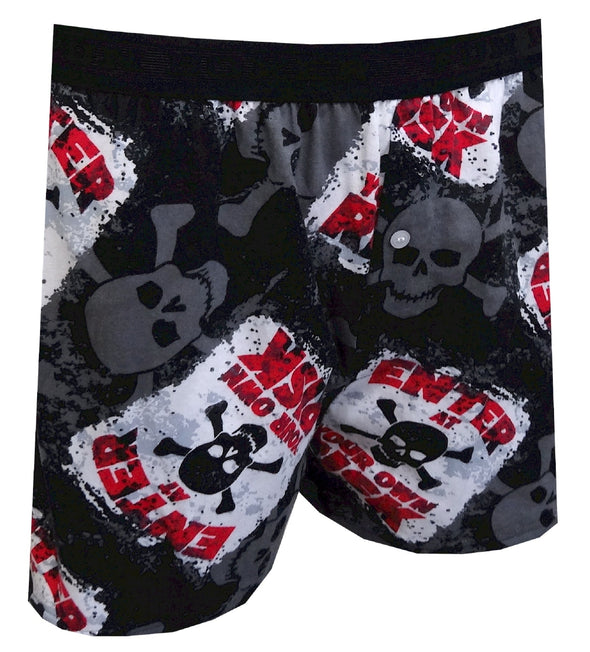 Danger- Enter at Your Own Risk Size Small Boxer Shorts