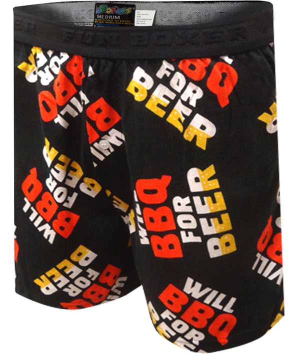 Will BBQ For Beer Black Boxers