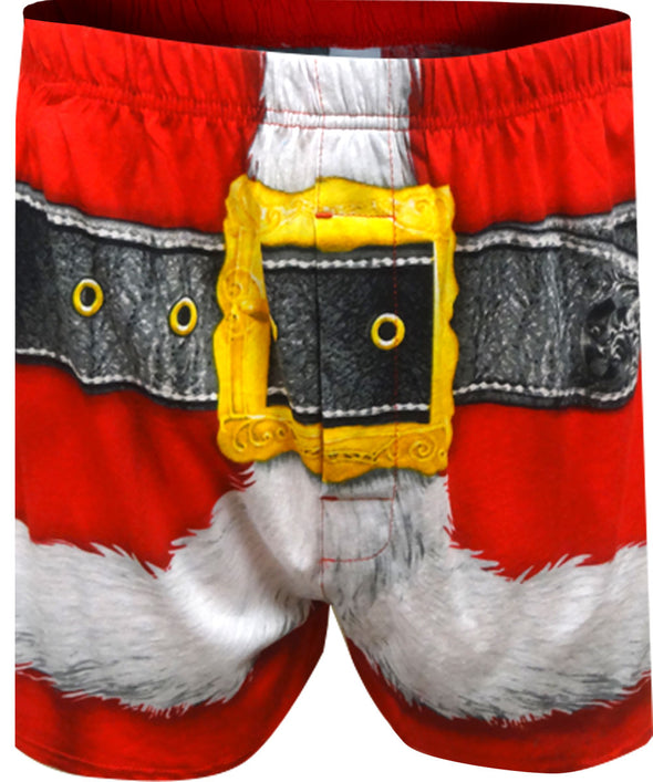 Santa's Christmas Boxer Shorts with Hat