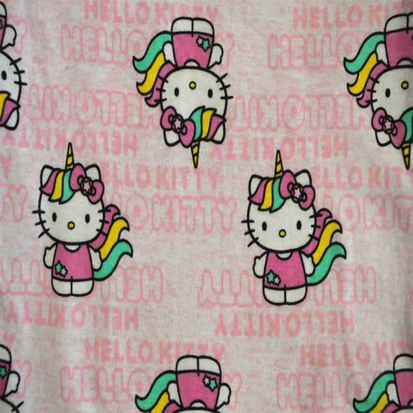 Hello Kitty Unicorns and Rainbows Toddler Cotton 4 Piece Pajamas
