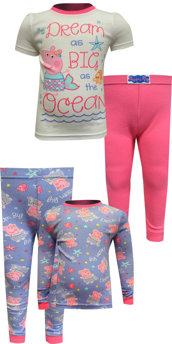 Peppa Pig Dream as Big as the Ocean 4 Piece Cotton Toddler Pajamas