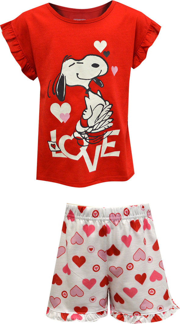 Peanuts Snoopy Love Shortie Pajama