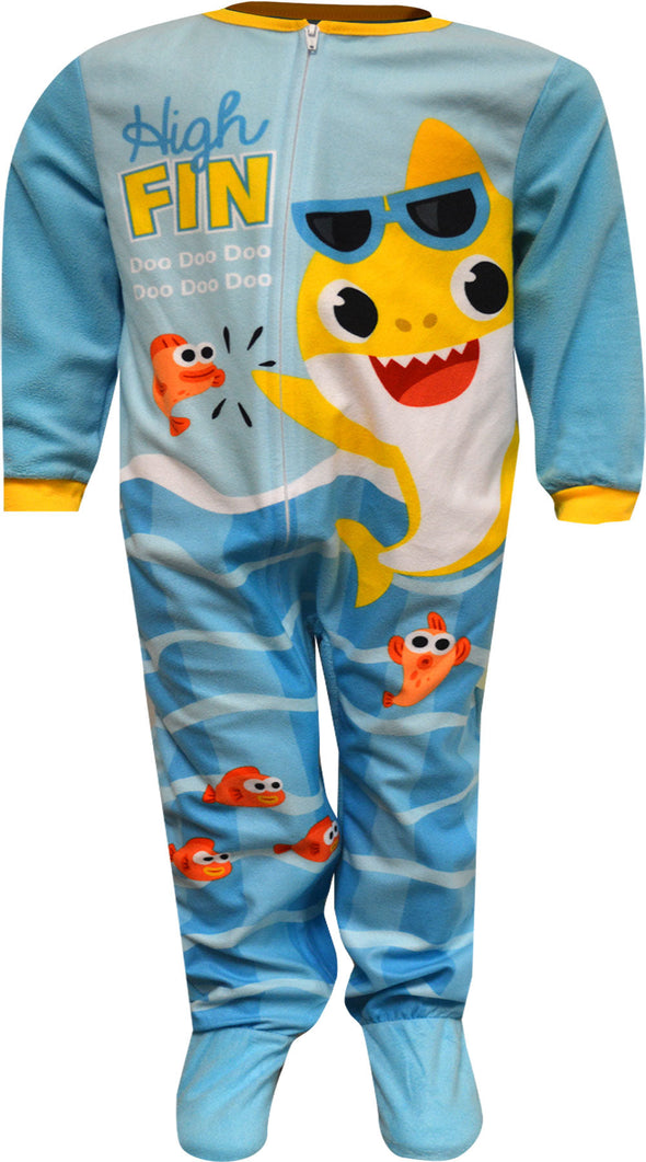 Baby Shark High Fin Toddler Blanket Sleeper Footie Pajama