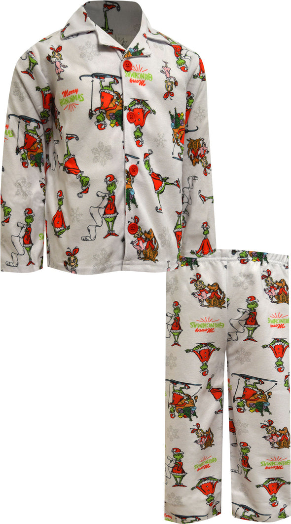 Dr. Seuss The Grinch Toddler Traditional Flannel Pajamas