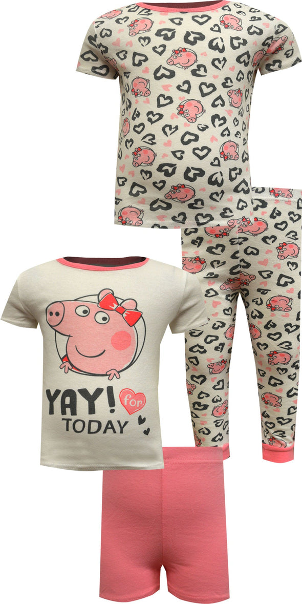 Peppa Pig Yay for Today 4 Piece Cotton Toddler Pajamas