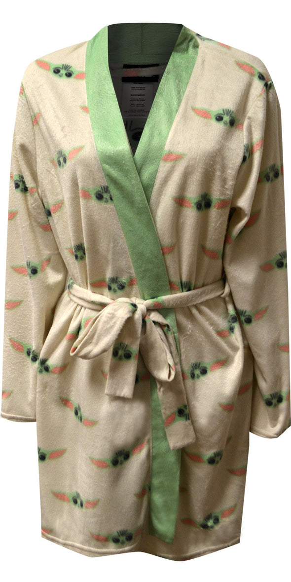 Star Wars Mandalorian Grogu Ladies Silky Fleece Robe