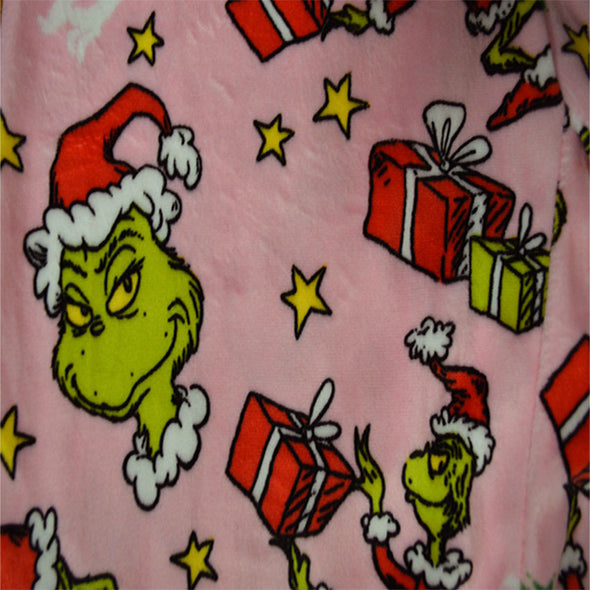 Dr. Seuss The Grinch Loves Presents Ultra Soft Velour Pajamas