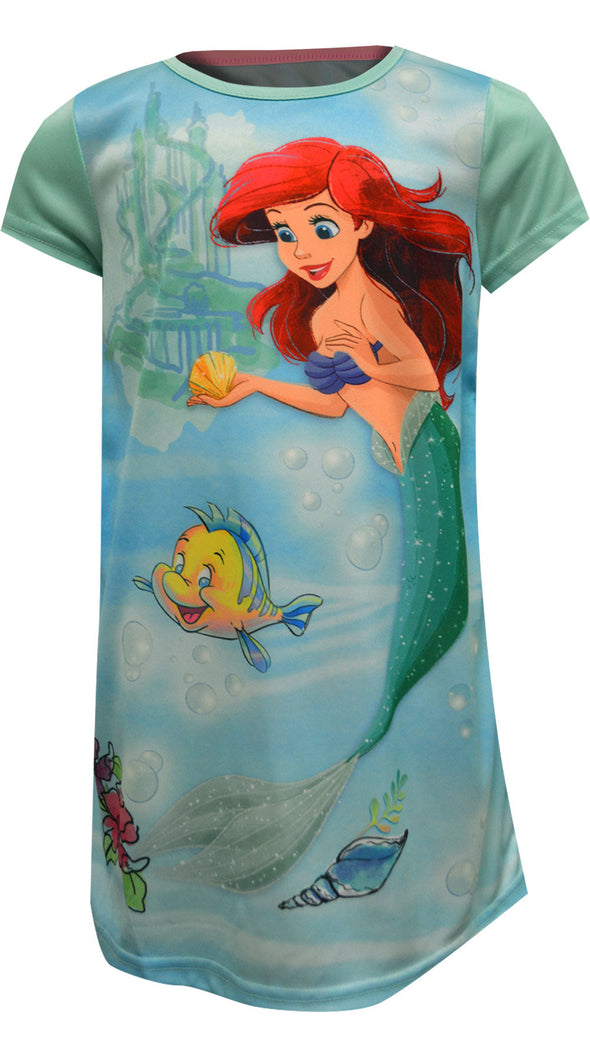 Disney Princess Little Mermaid Ariel and Flounder Toddler Nightgown