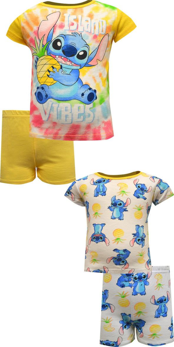 Lilo and Stitch Island Vibes Toddler 4 Pc Cotton Shortie Pajama