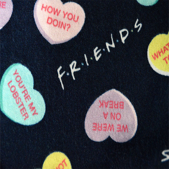 Friends the TV Series Conversation Hearts Soft Shortie Pajama