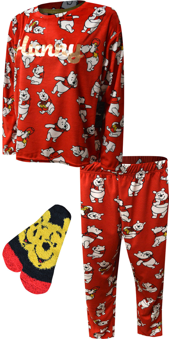 Disney's Winnie the Pooh Luxurious Velour Pajama with Socks