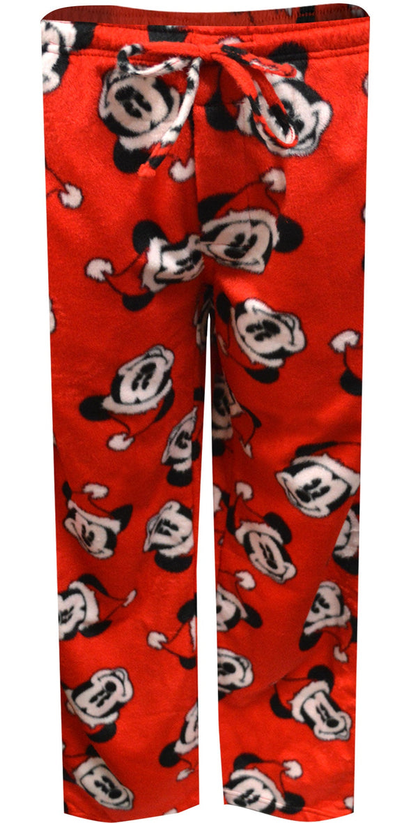 Disney Mickey Mouse Santa Claus Minky Lounge Pants