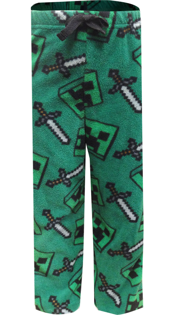 Minecraft Creeper Boy's Fleece Pajama Pants