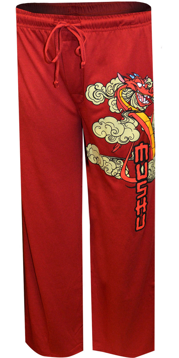Disney's Mulan Mushu Dragon Maroon Lounge Pants