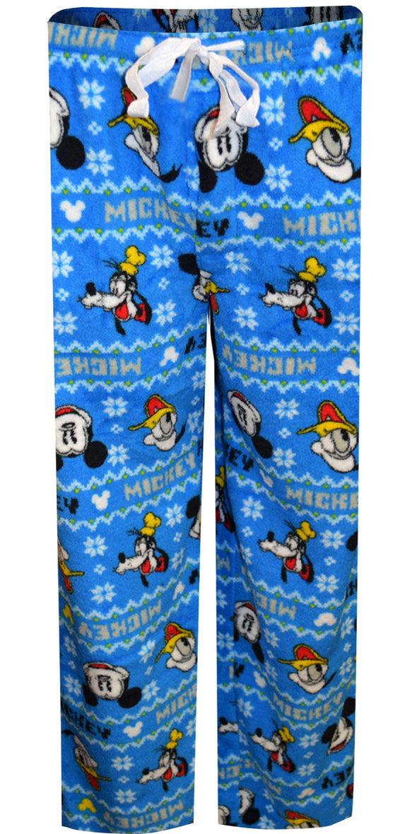Disney Mickey Mouse and Friends Fair Isle Plush Fleece Lounge Pants