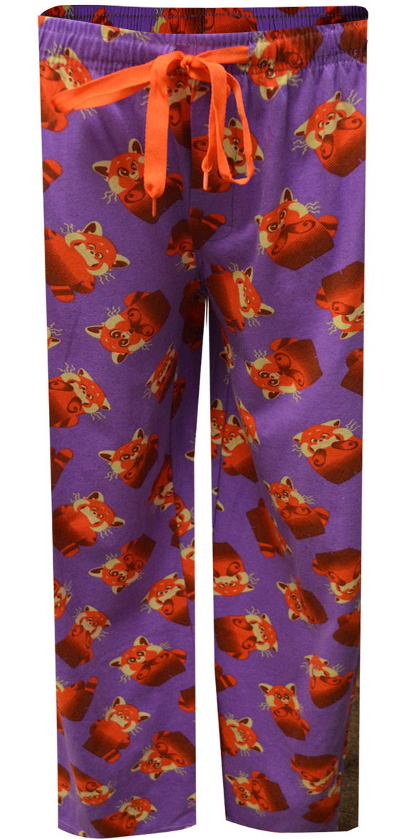 Disney Pixar Turning Red Panda Cotton Purple Lounge Pants