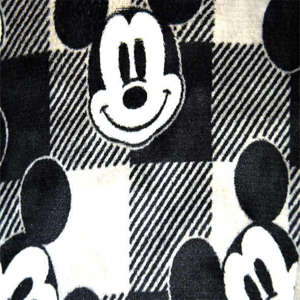 Disney Mickey Mouse Buffalo Plaid Gray and Black Lounge Pants