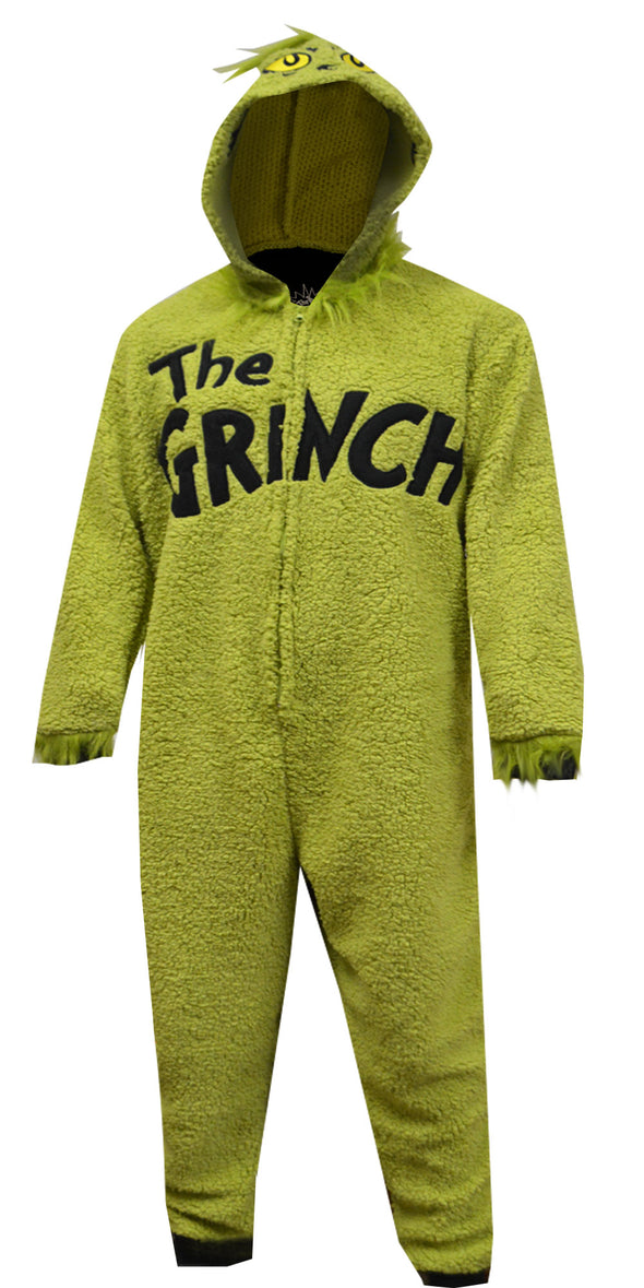 Dr Seuss The Grinch Plush Sherpa Onesie Pajama - Main Image