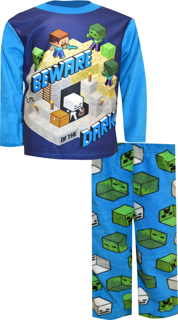 Minecraft Beware of the Dark Fleece Pajama