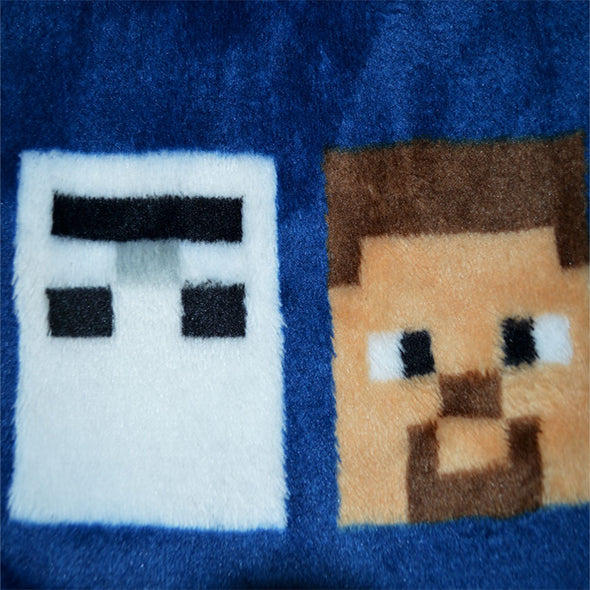 Minecraft Creeper and Steve Cozy Plush Bathrobe