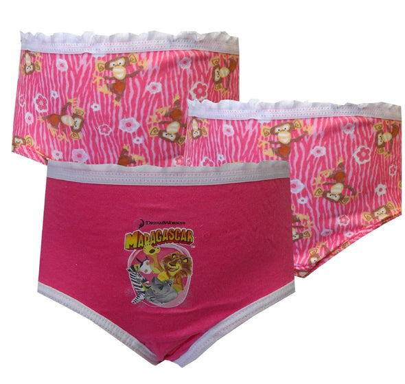 Madagascar Escape to Africa Pink Girls Underwear 3 Pack