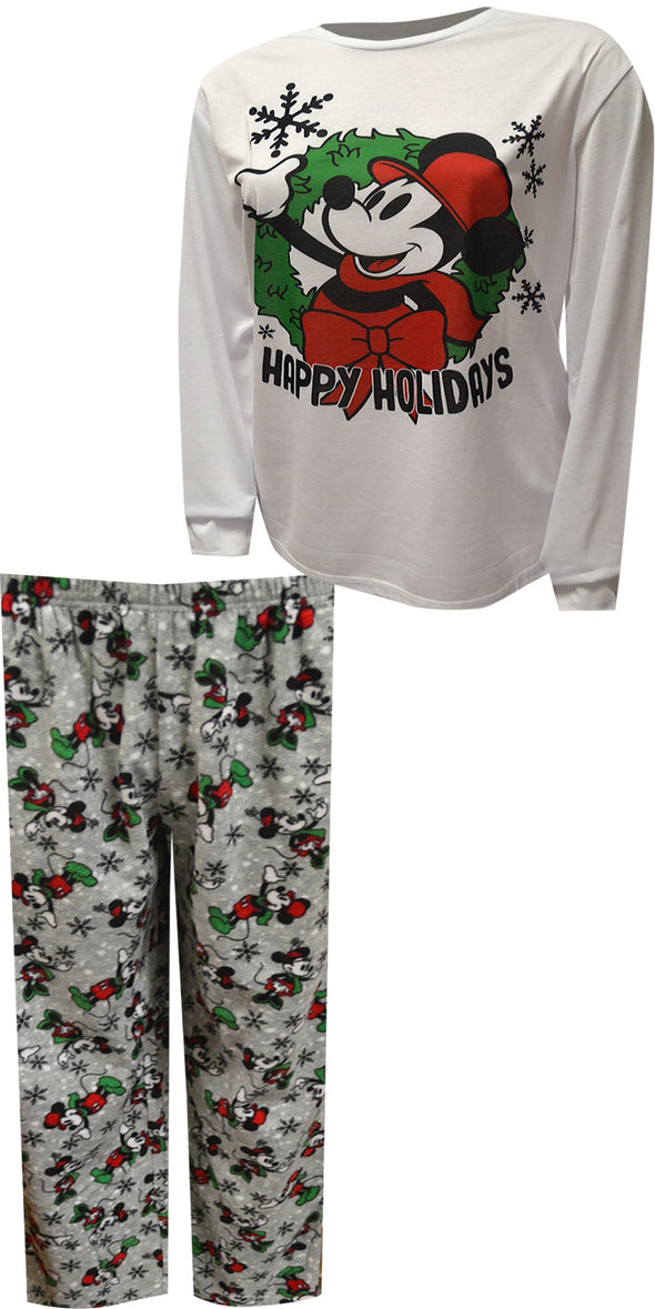 Mickey and Minnie Happy Holidays Womens Pajama