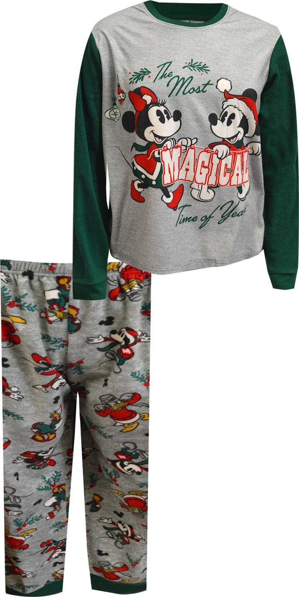Mickey Mouse and Minnie Most Magical Time Mens Fleece Pajama