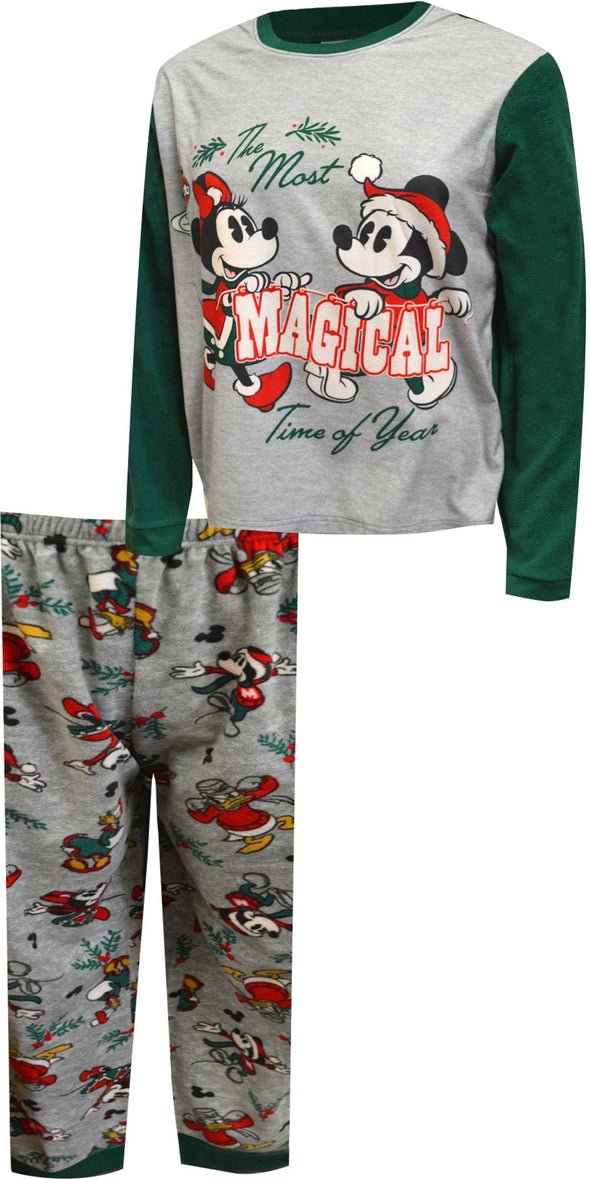 Mickey Mouse and Minnie Most Magical Time Mens Fleece Pajama