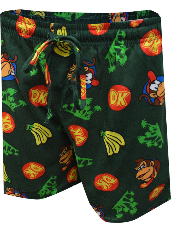 Nintendo Donkey Kong Black Cotton Lounge Shorts