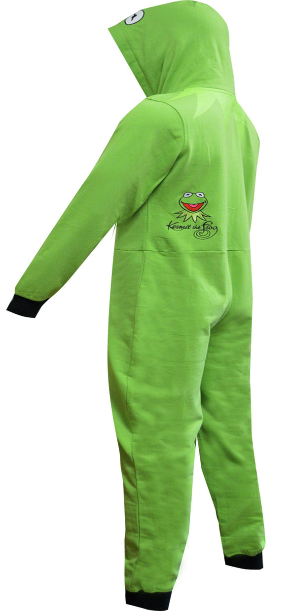 Muppets Kermit Hooded Onesie Union Suit Pajama