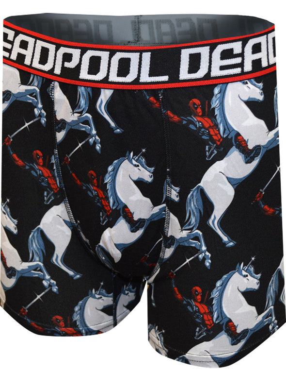 Marvel Comics Deadpool on a Unicorn Boxer Briefs