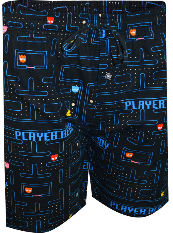Pacman and Ghosts Player Ready Black Lounge Shorts