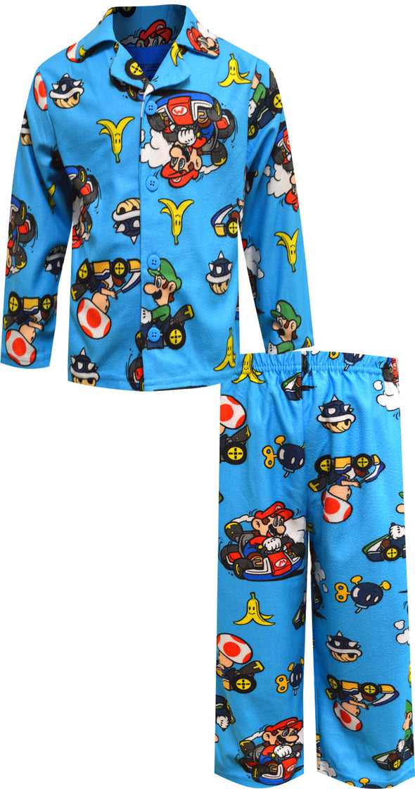 Mario Kart Beware of Hazards Flannel Pajamas