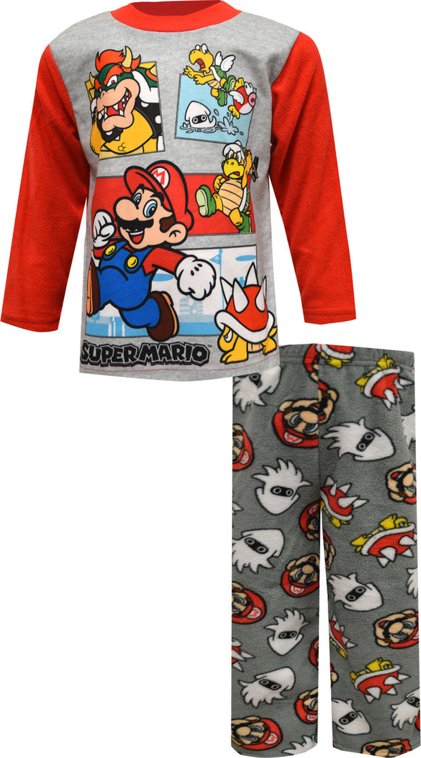 Super Mario Watch Out for Danger Fleece Pajamas