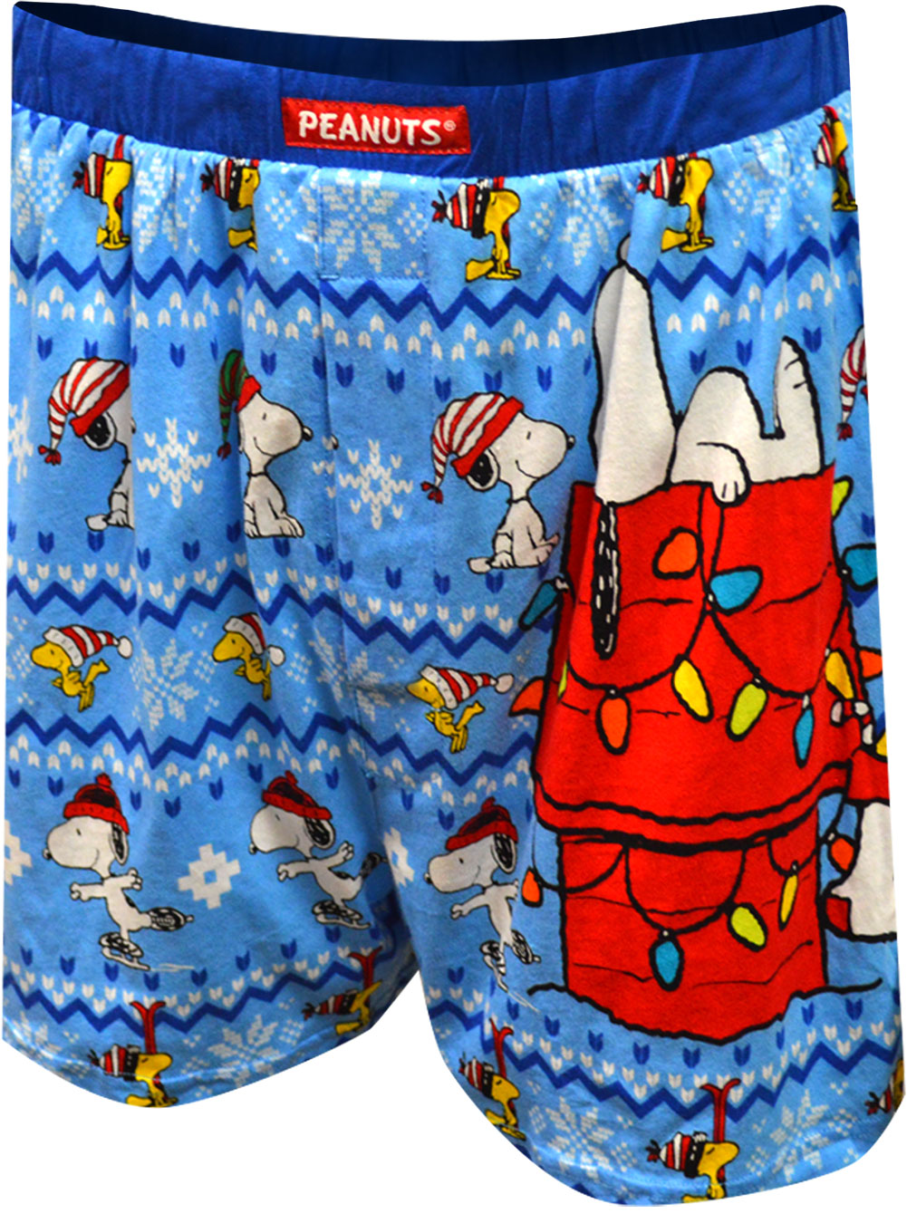 Peanuts Snoopy and Woodstock Christmas Boxers – - Main Image