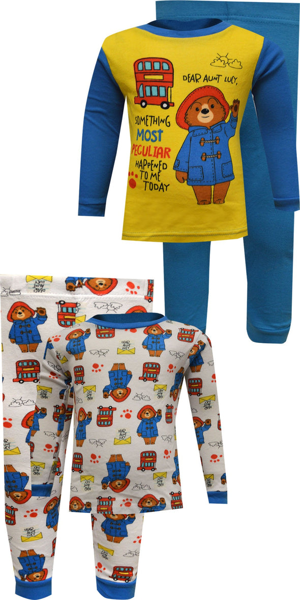 Paddington Bear 4 Piece Cotton Toddler Pajamas