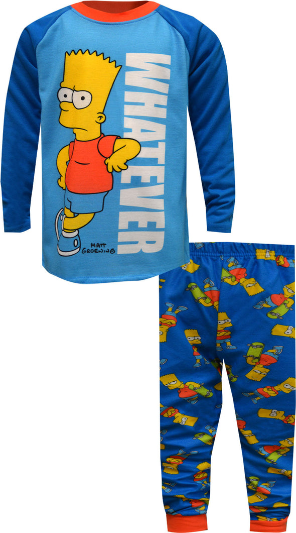 Bart Simpson Whatever Blue Kids Pajamas