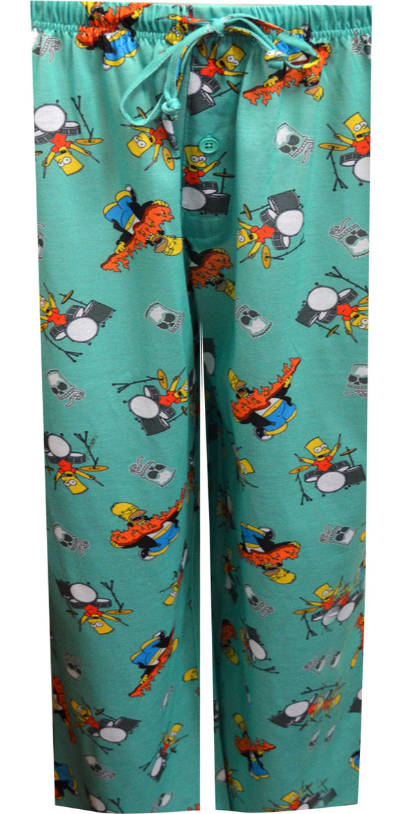 Simpsons Homer and Bart Rock Out Performance Fabric Lounge Pants