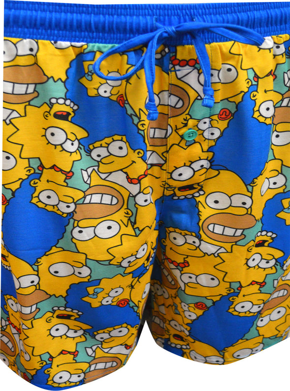 The Simpsons Family Collage Performance Fabric Lounge Shorts