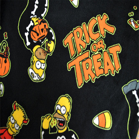 Homer Simpson and Bart Trick or Treat Silky Fleece Lounge Pants